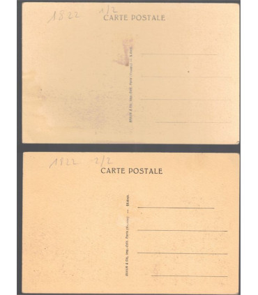 Egypte, Les Pyramides et le Sphinx, Le Temple de Philoe, 1930 - 2 cartes postales Egypte antique, Antiquité