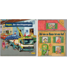 Beppo der Abschleppwagen UND Bei uns zu Hause ist was los, Nelson Verlag - Erstlingsbücher, Kinderbücher,