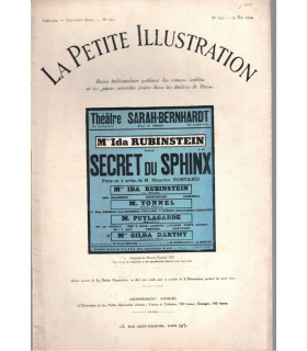 Le secret du Sphinx, Maurice Rostand, acteurs Ida Rubinstein, Yonnel - La Petite Illustration Théâtre n°119 1924