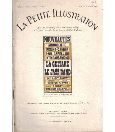 La guitare et le Jazz-band, Henri Duvernois, acteurs Pauline Carton, Arquillière - La Petite Illustration Théâtre n°128 1924