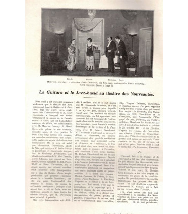 La guitare et le Jazz-band, Henri Duvernois, acteurs Pauline Carton, Arquillière - La Petite Illustration Théâtre n°128 1924