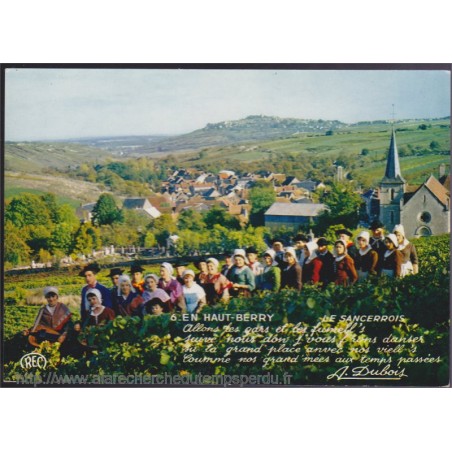 Chavignol,en Haut-Berry - carte postale vins, folklore, Cher 18, REC