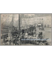 Belgique, Ostende, arrivage de poissons 1910 - cartes postales Belgique, pêcheurs, bateaux, port d'Ostende