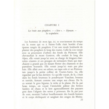Jean le bleu, Jean Giono, 1968 -  Collection Club de la Femme