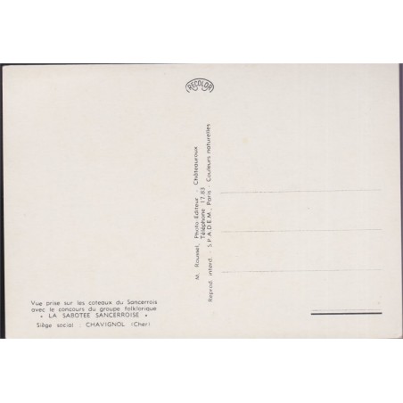 En Haut-Berry, sur les coteaux sancerrois - carte postale, vins, patois & folklore Cher 18, REC