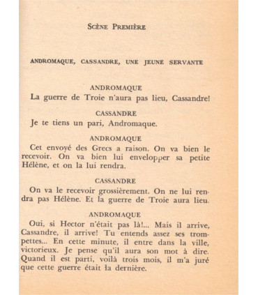 La guerre de Troie n'aura pas lieu, Jean Giraudoux, 1972  - Théâtre