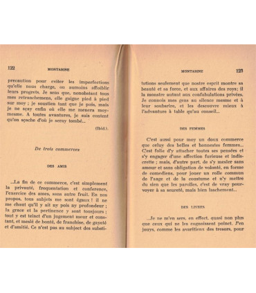 Les pages immortelles de Montaigne choisies et expliquées par André Gide, 1939 - littérature XVIe siècle,