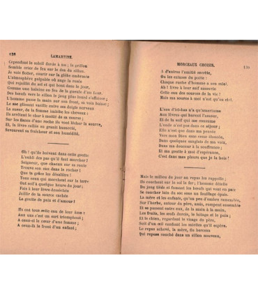 Morceaux choisis à l'usage des classes, Alphonse de Lamartine, 1908 - manuels de français, littérature XIXe s.