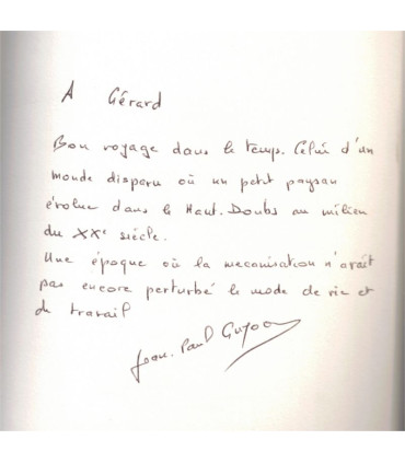 Un petit Sarrazin des années 50, Jean-Paul Guyon, 2021 - Sarrageois, Haut-Doubs, dédicacé,