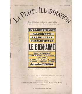 Le bien-aimé, Jacques Deval, acteurs Charles Boyer, Arquillière, Falconetti - La Petite Illustration Théâtre n°115 1924