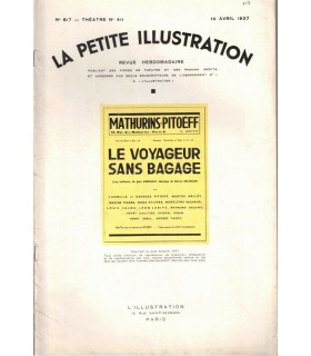 Le voyageur sans bagage, Jean Anouilh, acteurs Pitoëff, Ludmilla Pitoëff - La Petite Illustration Théâtre n°411 1937