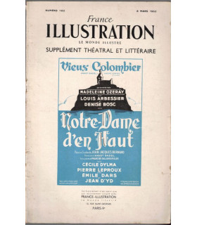 Notre-Dame d'en Haut, Jean-jacques Bernard, acteurs Madeleine Ozeray, Louis Arbessier  - France Illustration N°102 1952