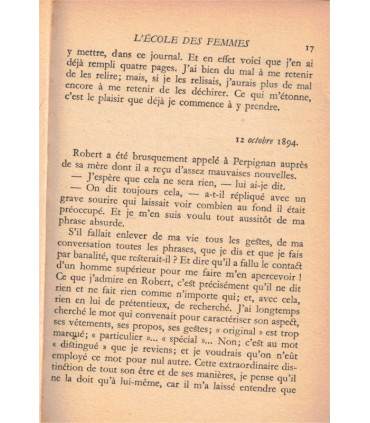 L'Ecole des femmes, suivi de Robert, et de Geneviève, André Gide, 1961