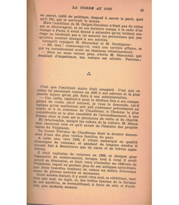 La corde au cou, Emile Gaboriau, 1951 - roman policier, Sélect-Univers noire Angoisse