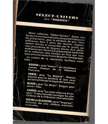 La corde au cou, Emile Gaboriau, 1951 - roman policier, Sélect-Univers noire Angoisse
