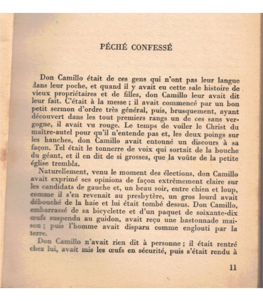 Le petit monde de Don Camillo, Giovanni Guareschi, 1957 - premier numéro Collection J'ai Lu, humour, Italie,
