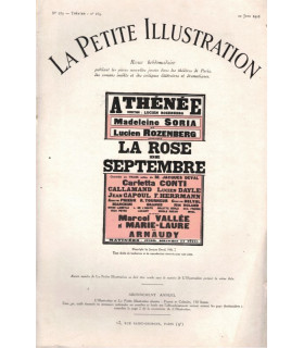 La rose de septembre, Jacques Deval, acteurs Lucien Rozenberg, Madeleine Soria  - La Petite Illustration Théâtre n°164 1926