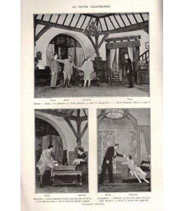 La rose de septembre, Jacques Deval, acteurs Lucien Rozenberg, Madeleine Soria  - La Petite Illustration Théâtre n°164 1926