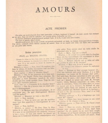 Amours, Paul Nivoix, acteurs Suzanne-Desprès, Jacques Dumesnil  - La Petite Illustration Théâtre n°223 1929