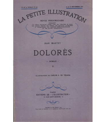 Dolorès, T2, Jean Martet - roman populaire, La Petite Illustration Roman N°201 1929