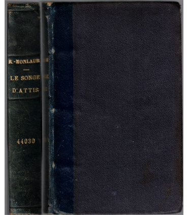 Reliure dos Cuir - Le songe d'Attis, Reynès-Monlaur 1913 - conte grec, Grèce Antique, spiritualité,