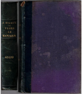 Reliure dos Cuir - Tuons le Mandarin, Jean Sigaux 1899 - romans XIXe s