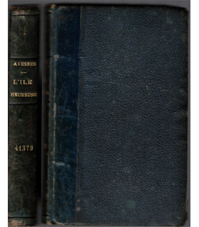Reliure dos Cuir - L'île heureuse, Avesnes, 1920 - guerre 1914-1918