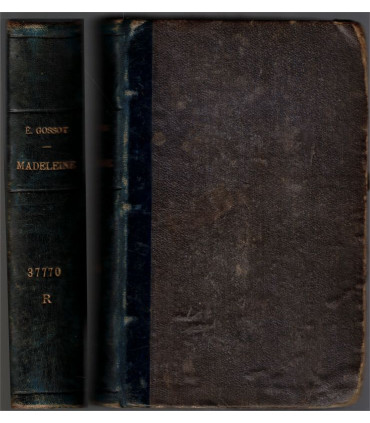Reliure dos Cuir - Madeleine, Souvenirs de la vie de province, Emile Gossot, 1887 - Dédicacé, Prix Monthyon, Bellefonds,