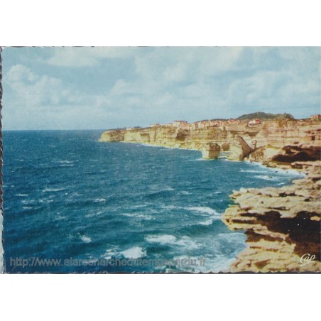 Bonifacio, la haute ville sur les falaises - carte postale Corse 20, Cap