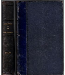 Reliure dos Cuir - Oh les hommes ! Journal d'une vieille fille, Jules Pravieux 1903 -