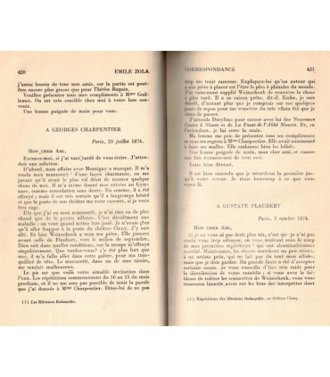 R Correspondance 1872-1902, Emile Zola, 1929 - reliure plein cuir, numéroté, Oeuvres complètes d'Emile Zola