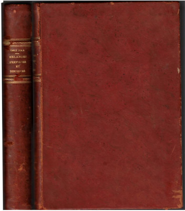 R Mélanges préfaces et discours, Emile Zola, 1929 - reliure plein cuir, numéroté, Oeuvres complètes d'Emile Zola