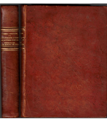 R Georges Courteline, Les femmes d'amis, autres contes, Messieurs les Ronds de Cuir, 1930 - reliure plein cuir, numérotée