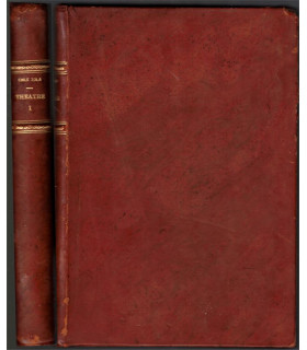 R Théâtre T1, Emile Zola, 1927 - reliure plein cuir, numéroté, Oeuvres complètes d'Emile Zola, théâtre XIXe s.
