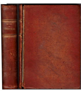 R Les Rougon-Macquart, Germinal, Emile Zola, 1928 - reliure plein cuir, numéroté, Oeuvres complètes d'Emile Zola