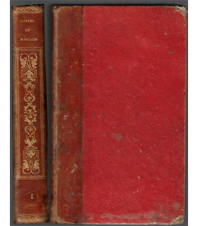 Contes de Boccace, T1, Édouard Rastoin-Brémond, 1835 - gravures XIXe s., littérature italienne XIVe siècle, dos cuir,