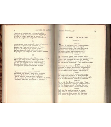 Poésies nouvelles 1836-1852, Alfred de Musset, 1938 - poésie, littérature XIXe s., couverture dos cuir,