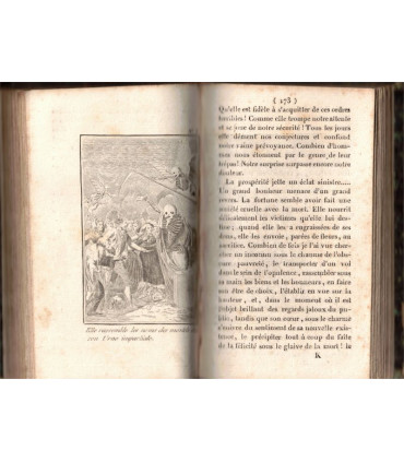 Les Nuits d'Young, T1, traduites de l'anglais par Pierre Le Tourneur, 1825 - Edward Young, romantisme XVIIIe s, gravures,