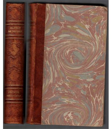 Poésies nouvelles 1836-1852, Alfred de Musset, 1920 - poésie, collection Gallia, couverture dos cuir,