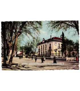 Carte postale Algérie, Miliana  rue Colbert et sous-préfecture - cartes postales Afrique, ancienne Algérie française,