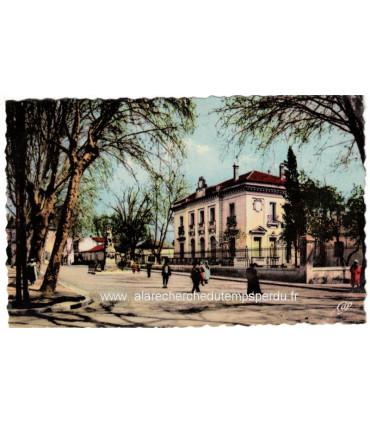 Carte postale Algérie, Miliana  rue Colbert et sous-préfecture - cartes postales Afrique, ancienne Algérie française,