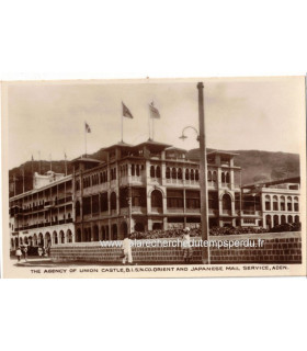 Carte postale Protectorat britannique d'Aden, The Agency of Union Castle Orient and Japanese Mail Service Aden, Arabia - Yémen,