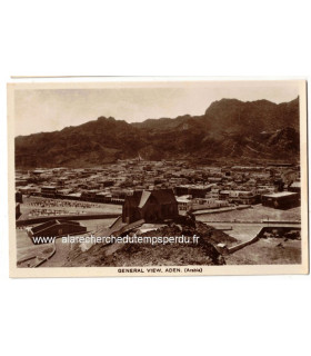Carte postale Protectorat britannique d'Aden, General view, Aden, Arabia 1930 - Yémen, vue général d'Aden
