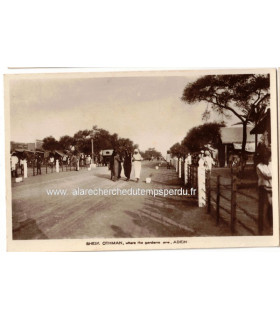 Carte postale Protectorat britannique d'Aden, Sheik Othman where the gardens are, 1930 - Yémen,