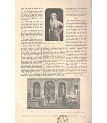 L'Appassionata, Pierre Frondaie - acteurs Mlle Sylvie, Pierre Magnier - La Petite Illustration Théâtrale N°31 1920