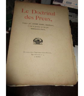 Le Doctrinal des Preux, André Mary, 20 gravures d'Hermann-Paul - numéroté 14 sur 36, Art Moyen Age,