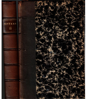 Opéras T2, 1889, Hamlet, Sigurd, Aïda, Le Cid, Escarmonde, Tannhaüser -  musique Massenet, Verdi, Richard Wagner - dos cuir,