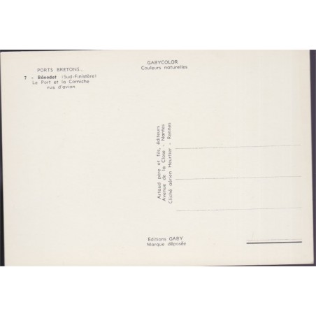 Bénodet, le port et la corniche  - carte postale département 29 Finistère