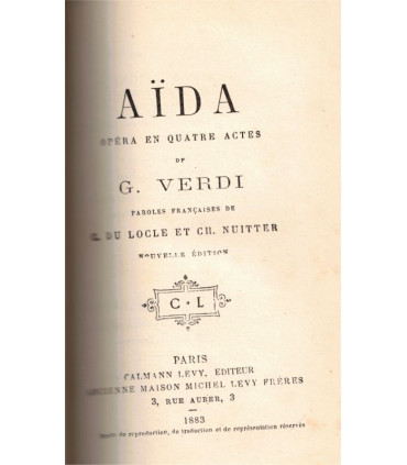 Opéras T2, Hamlet, Sigurd, Aïda, Le Cid, Tannhäuser, musique Verdi, Massé, Massenet, Richard Wagner, dos cuir,