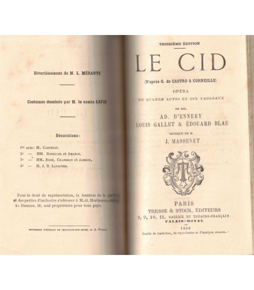 Opéras T2, Hamlet, Sigurd, Aïda, Le Cid, Tannhäuser, musique Verdi, Massé, Massenet, Richard Wagner, dos cuir,